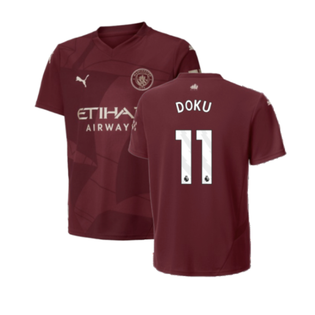 2024-2025 Man City Third Shirt (Kids) (Doku 11)-Vantage Point Soccer