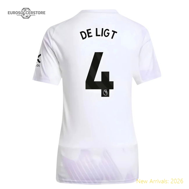 2025-2026 Man Utd Away Shirt (Womens) (De Ligt 4)-Vantage Point Soccer