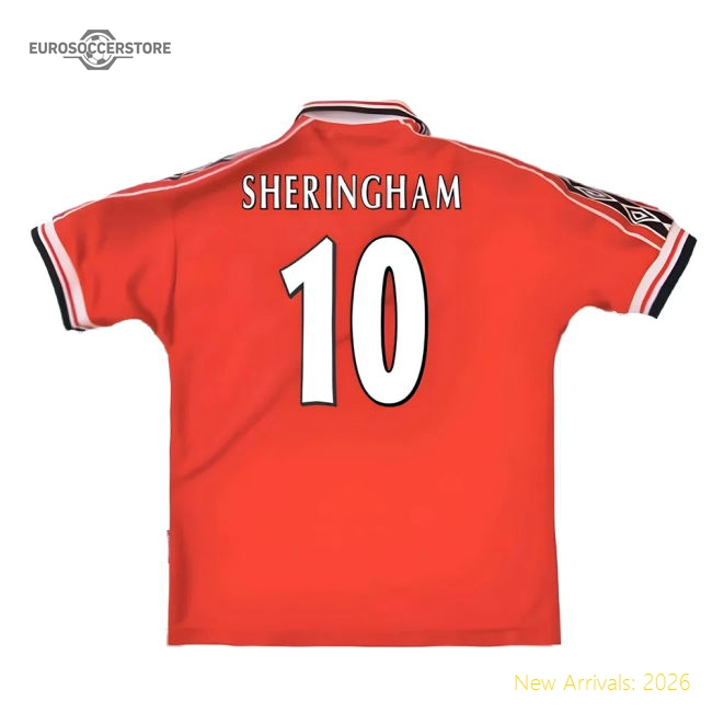 Manchester United 1998-2000 Home Shirt (XXL) (Excellent) (Sheringham 10)-Vantage Point Soccer