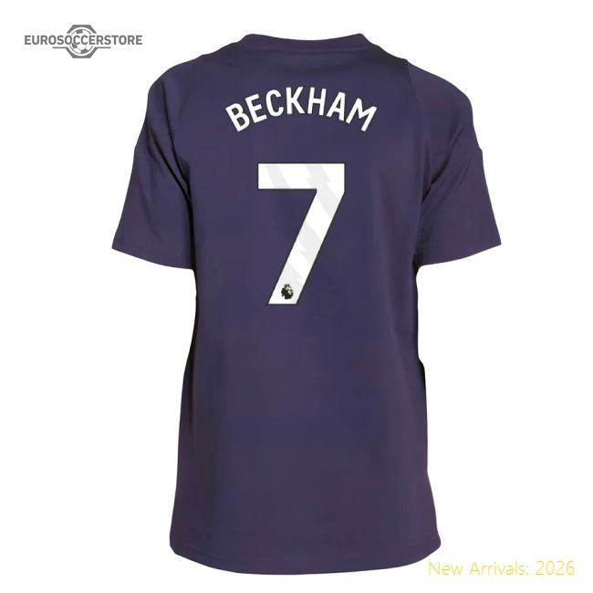 2025-2026 Man Utd Training Tee (Aurora Plum) - Kids (Beckham 7)-Vantage Point Soccer