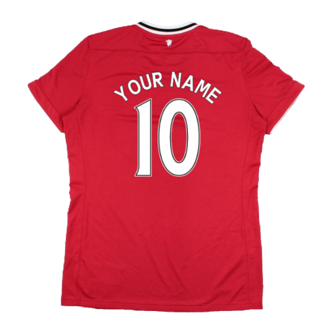 Manchester United 2011-12 Home Shirt (Women\'s) ((Very Good) M) (Your Name)-Vantage Point Soccer