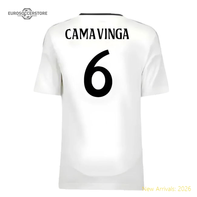 2024-2025 Real Madrid Home Youth Kit (Camavinga 6)-Vantage Point Soccer