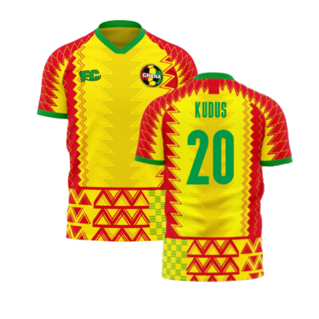 Ghana 2022-2023 Home Concept Football Kit (Fans Culture) (KUDUS 20)-Vantage Point Soccer