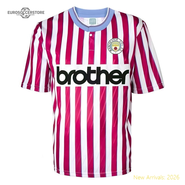 Manchester City 1988 Away Retro Football Shirt-Vantage Point Soccer