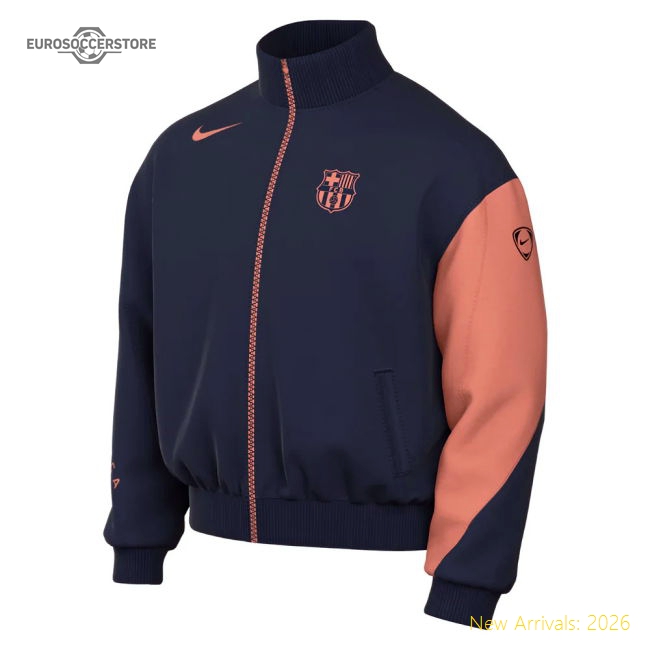2025-2026 Barcelona Third T90 Dri-Fit Anthem Jacket (Navy)-Vantage Point Soccer