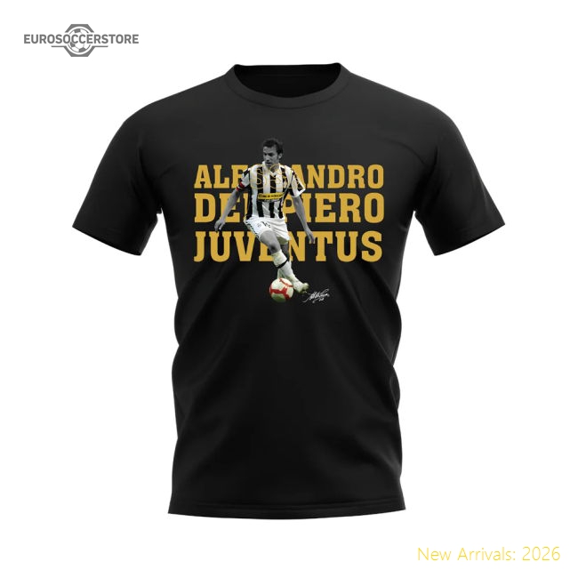 Alessandro Del Piero Juventus Player Tee (Black)-Vantage Point Soccer