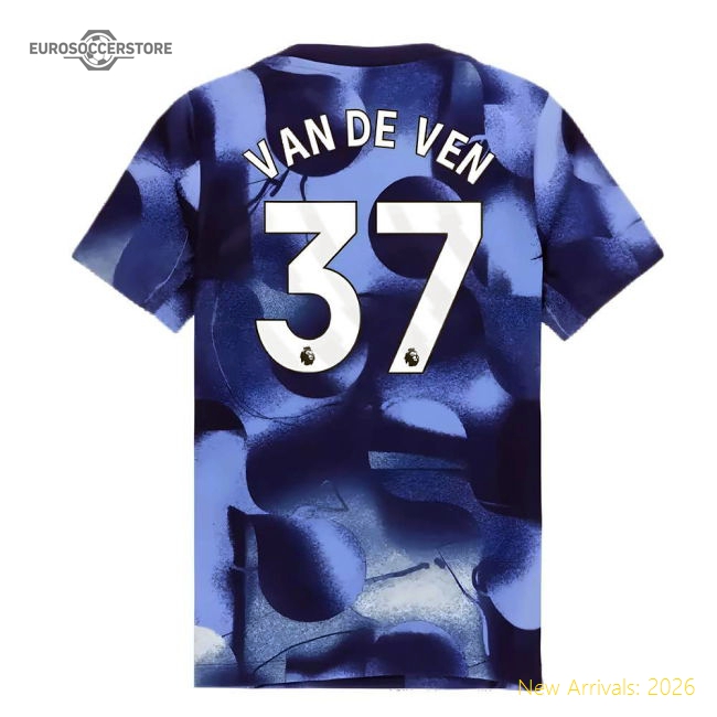2024-2025 Tottenham Hotspur Dri-FIT Match Shirt (Blue) - Kids (Van De Ven 37)-Vantage Point Soccer