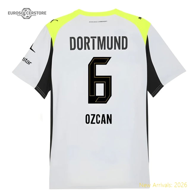 2025-2026 Borussia Dortmund Away Shirt (Ozcan 6)-Vantage Point Soccer