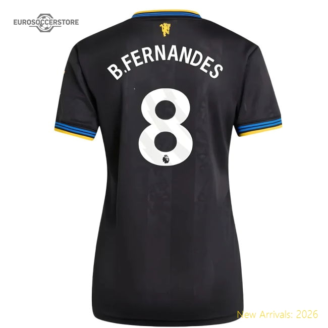 2025-2026 Man Utd Authentic Third Shirt (Womens) (B.Fernandes 8)-Vantage Point Soccer