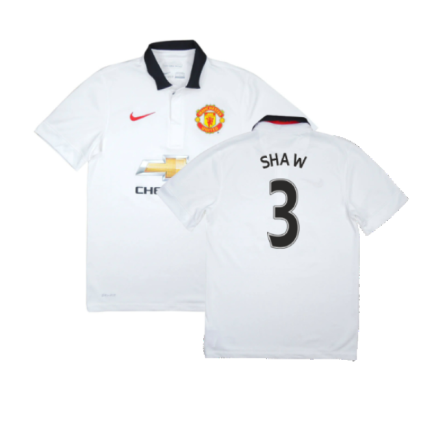 Manchester United 2014-15 Away Shirt (Very Good) (Shaw 3)-Vantage Point Soccer