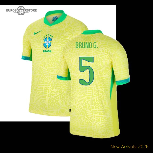 2024-2025 Brazil Home Shirt (Bruno G. 5)-Vantage Point Soccer