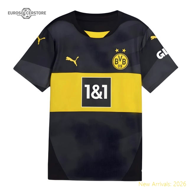 2024-2025 Borussia Dortmund Away Shirt (Kids)-Vantage Point Soccer