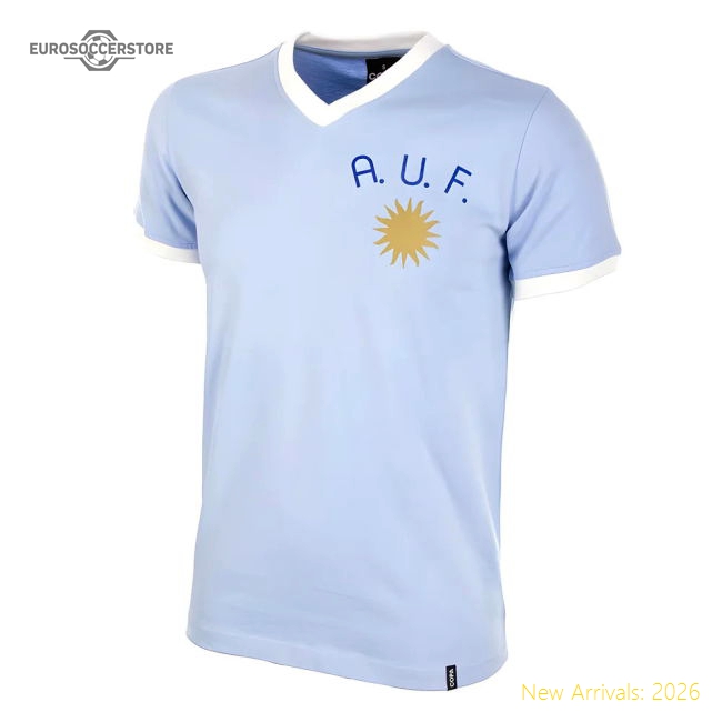Uruguay 1970's Short Sleeve Retro Football Shirt-Vantage Point Soccer