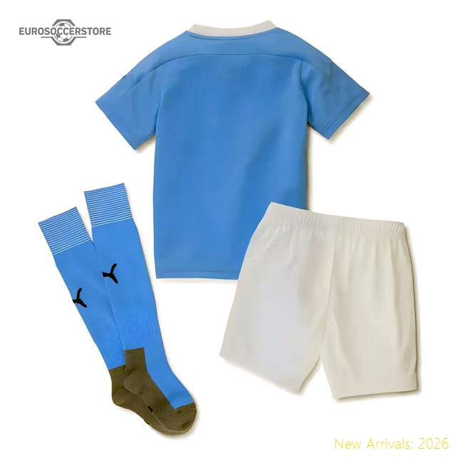2020-2021 Manchester City Home Little Boys Mini Kit (Your Name)-Vantage Point Soccer