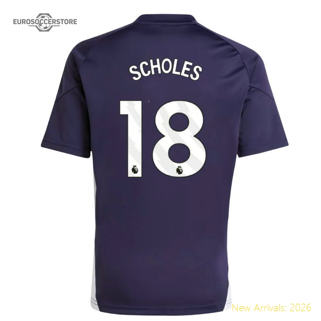 2025-2026 Man Utd Training Jersey (Aurora Plum) - Kids (Scholes 18)-Vantage Point Soccer