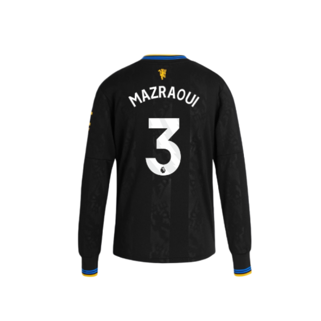 2025-2026 Man Utd Long Sleeve Third Shirt (Kids) (Mazraoui 3)-Vantage Point Soccer