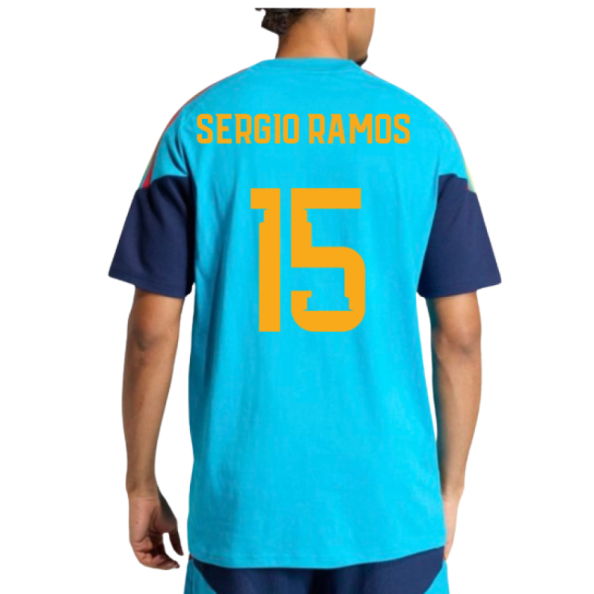 2026-2027 Spain Training Tee (Bold Aqua) (Sergio Ramos 15)-Vantage Point Soccer