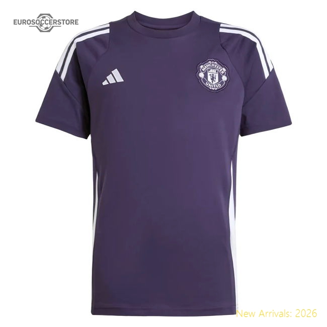 2025-2026 Man Utd Training Tee (Aurora Plum) - Kids (B.Fernandes 8)-Vantage Point Soccer