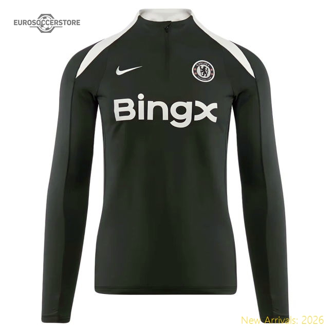 2025-2026 Chelsea Strike Drill Top (Green)-Vantage Point Soccer
