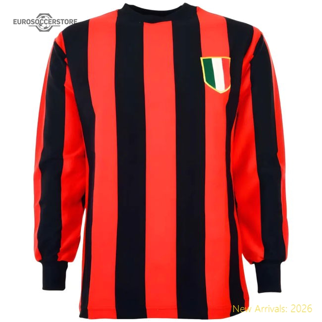 A C Milan 1950-1960s Retro Football Shirt-Vantage Point Soccer