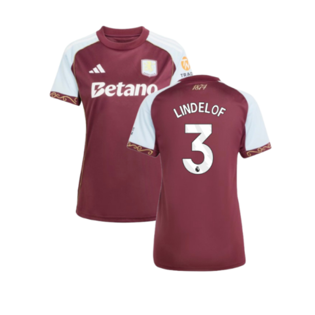 2025-2026 Aston Villa Home Shirt (Womens) (Lindelof 3)-Vantage Point Soccer