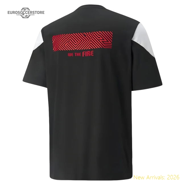 2021-2022 AC Milan FtblCulture Tee (Black)-Vantage Point Soccer