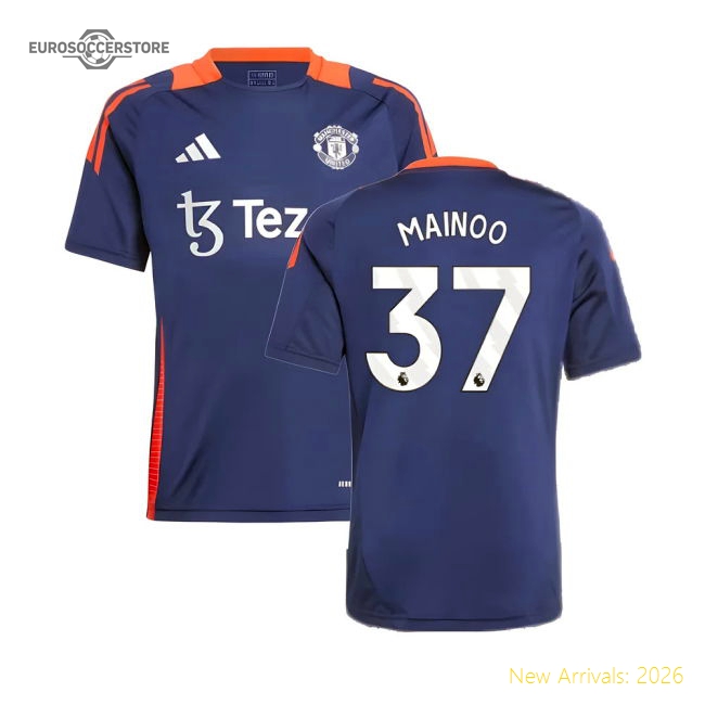 2024-2025 Man Utd Training Jersey (Night Indigo) - Kids (Mainoo 37)-Vantage Point Soccer