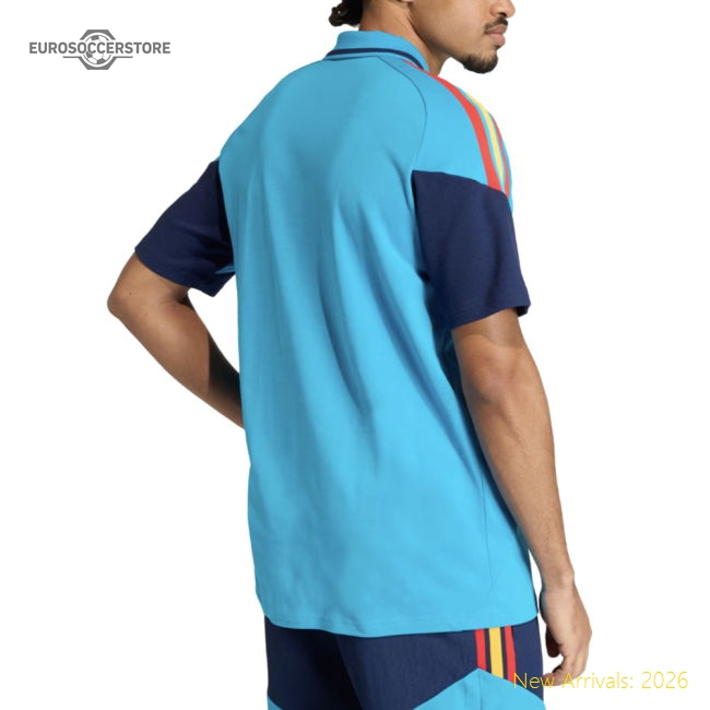 2026-2027 Spain Polo Shirt (Bold Aqua)-Vantage Point Soccer