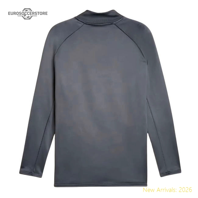 2023-2024 AC Milan Prematch LS Sweat Top (Gray Tile)-Vantage Point Soccer