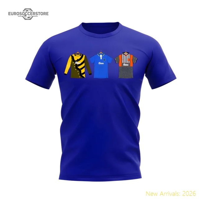 Chelsea 1995-1996 Retro Shirt T-shirts (Blue) (Your Name)-Vantage Point Soccer