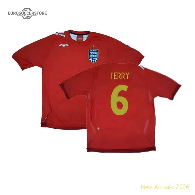 England 2006-08 Away Shirt (S) (Excellent) (TERRY 6)-Vantage Point Soccer