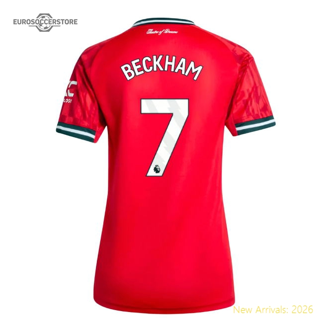 2025-2026 Man Utd Home Shirt (Womens) (Beckham 7)-Vantage Point Soccer