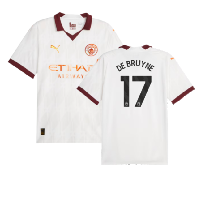 2023-2024 Man City Away Shirt (DE BRUYNE 17)-Vantage Point Soccer