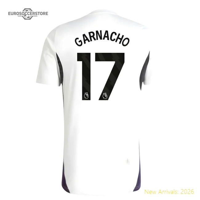 2025-2026 Man Utd Training Jersey (White) (Garnacho 17)-Vantage Point Soccer