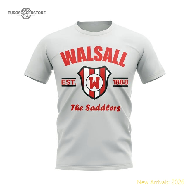 Walsall Established Football T-Shirt (White)-Vantage Point Soccer