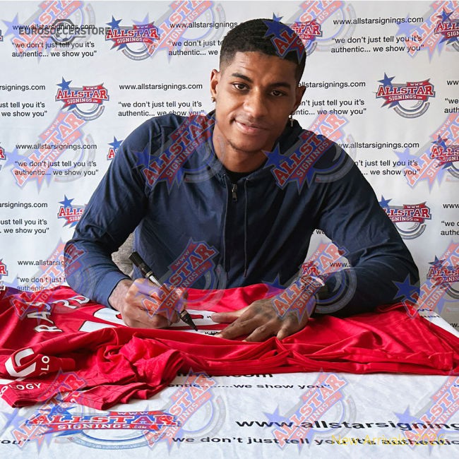 Manchester United FC Bruno Fernandes & Rashford Signed Shirts (Dual Framed)-Vantage Point Soccer