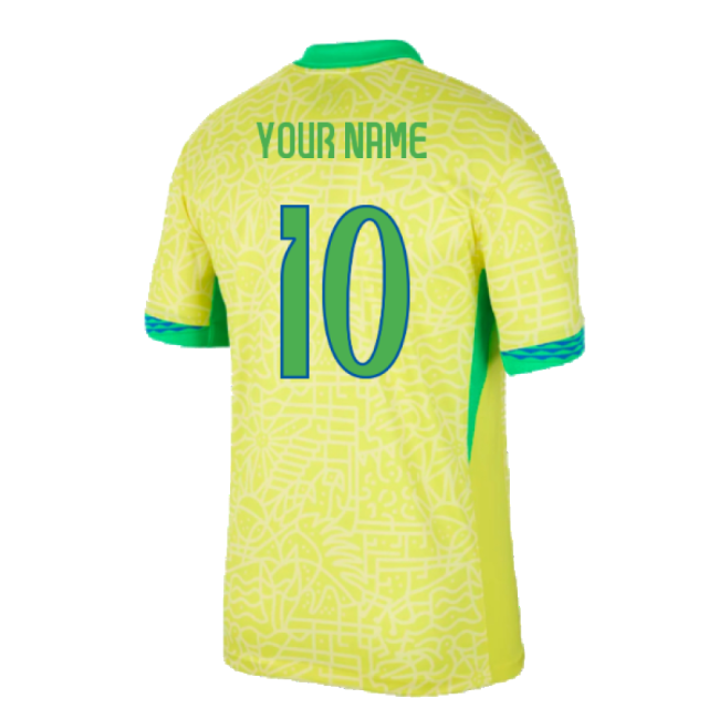 2024-2025 Brazil Home Shirt (Your Name)-Vantage Point Soccer