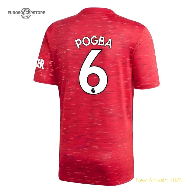 2020-2021 Man Utd Adidas Home Football Shirt (POGBA 6)-Vantage Point Soccer