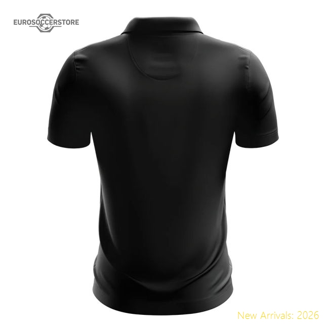 Monaco Football Polo Shirt (Black)-Vantage Point Soccer