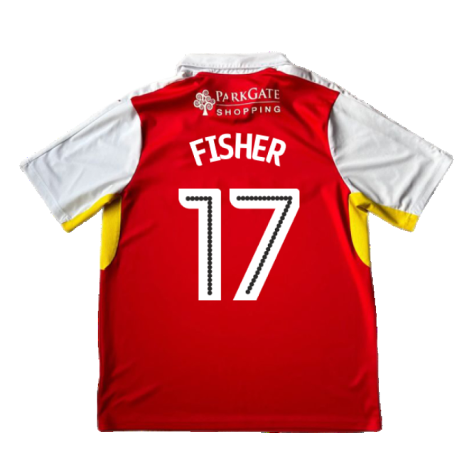 Rotherham 2016-17 Home Shirt ((Good) XL) (Fisher 17)-Vantage Point Soccer