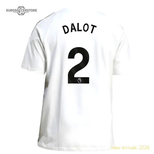 2025-2026 Man Utd Training Tee (White) (Dalot 2)-Vantage Point Soccer