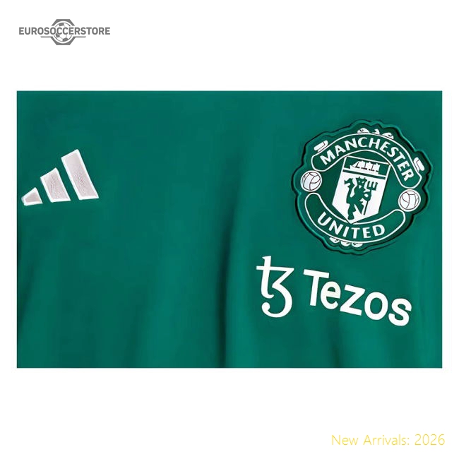 2023-2024 Man Utd Training Tee (Green)-Vantage Point Soccer