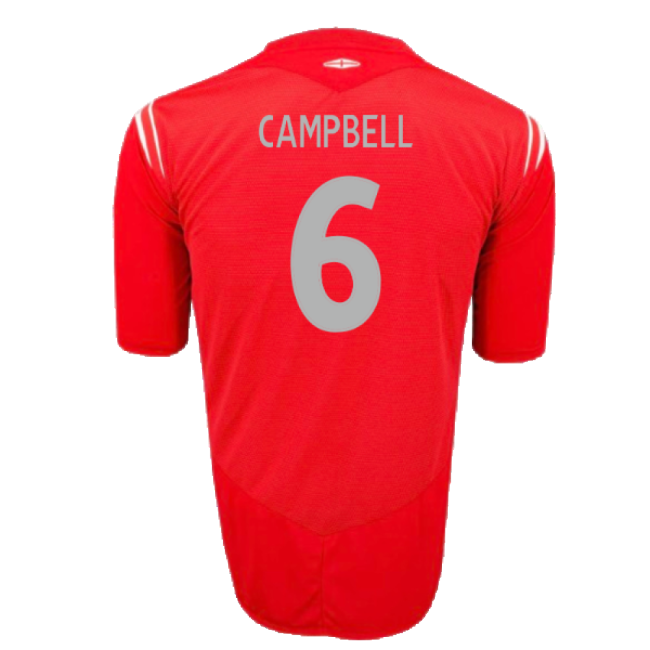 England 2004-06 Away Shirt (2XL) (Excellent) (Campbell 6)-Vantage Point Soccer