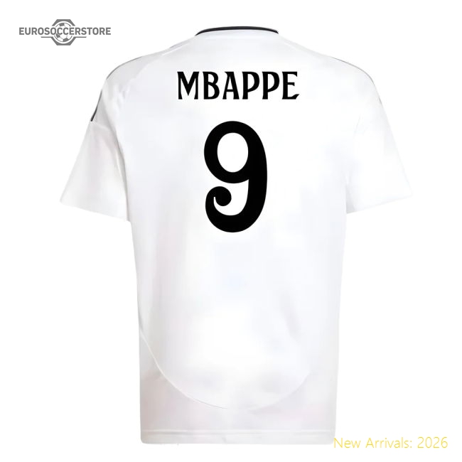 2024-2025 Real Madrid Home Shirt (Kids) (Mbappe 9)-Vantage Point Soccer