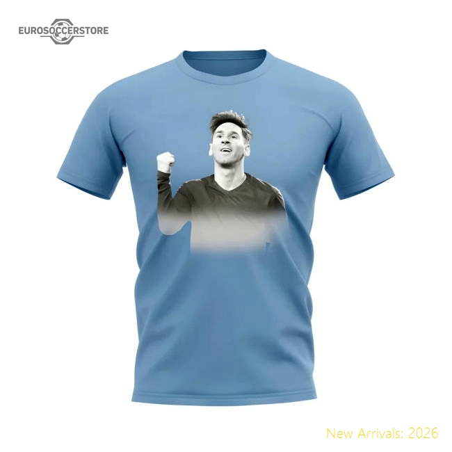 Lionel Messi Legend T-Shirt (Sky)-Vantage Point Soccer