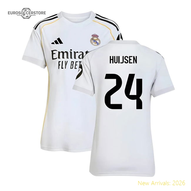 2025-2026 Real Madrid Home Shirt (Womens) (Huijsen 24)-Vantage Point Soccer