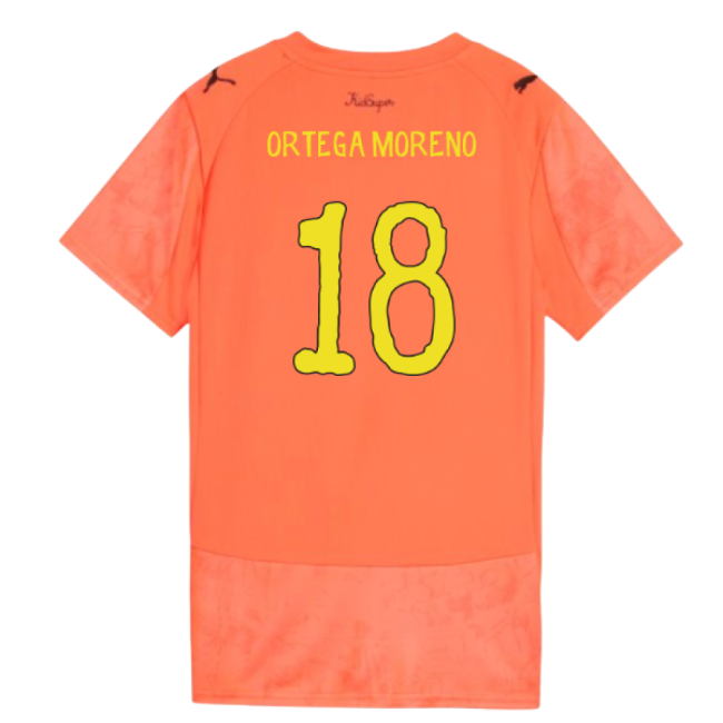 2025-2026 Manchester City CWC Goalkeeper Shirt (Neon Sun) - Womens (Ortega Moreno 18)-Vantage Point Soccer