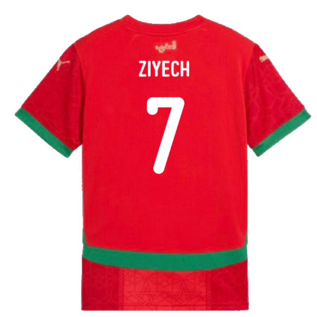 2024-2025 Morocco Home Shirt (Kids) (Ziyech 7)-Vantage Point Soccer