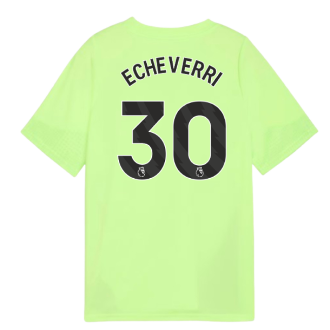 2025-2026 Man City Training Jersey (Fizzy Apple) - Kids (Echeverri 30)-Vantage Point Soccer