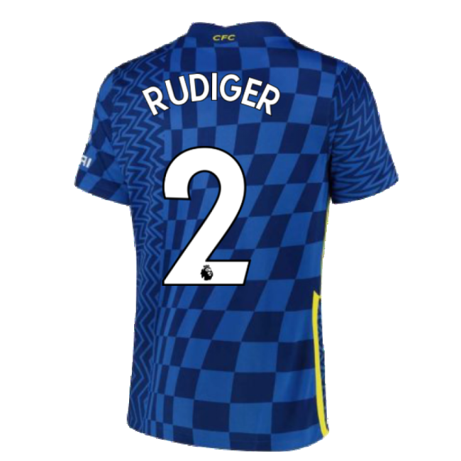 2021-2022 Chelsea Home Shirt (RUDIGER 2)-Vantage Point Soccer